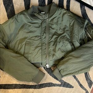 Olive Green Bomber Jacket